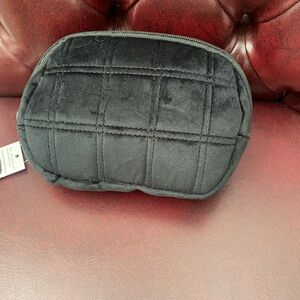 New With Tag  Black Modern Expressions Velour Belt Velour Belt Bag..